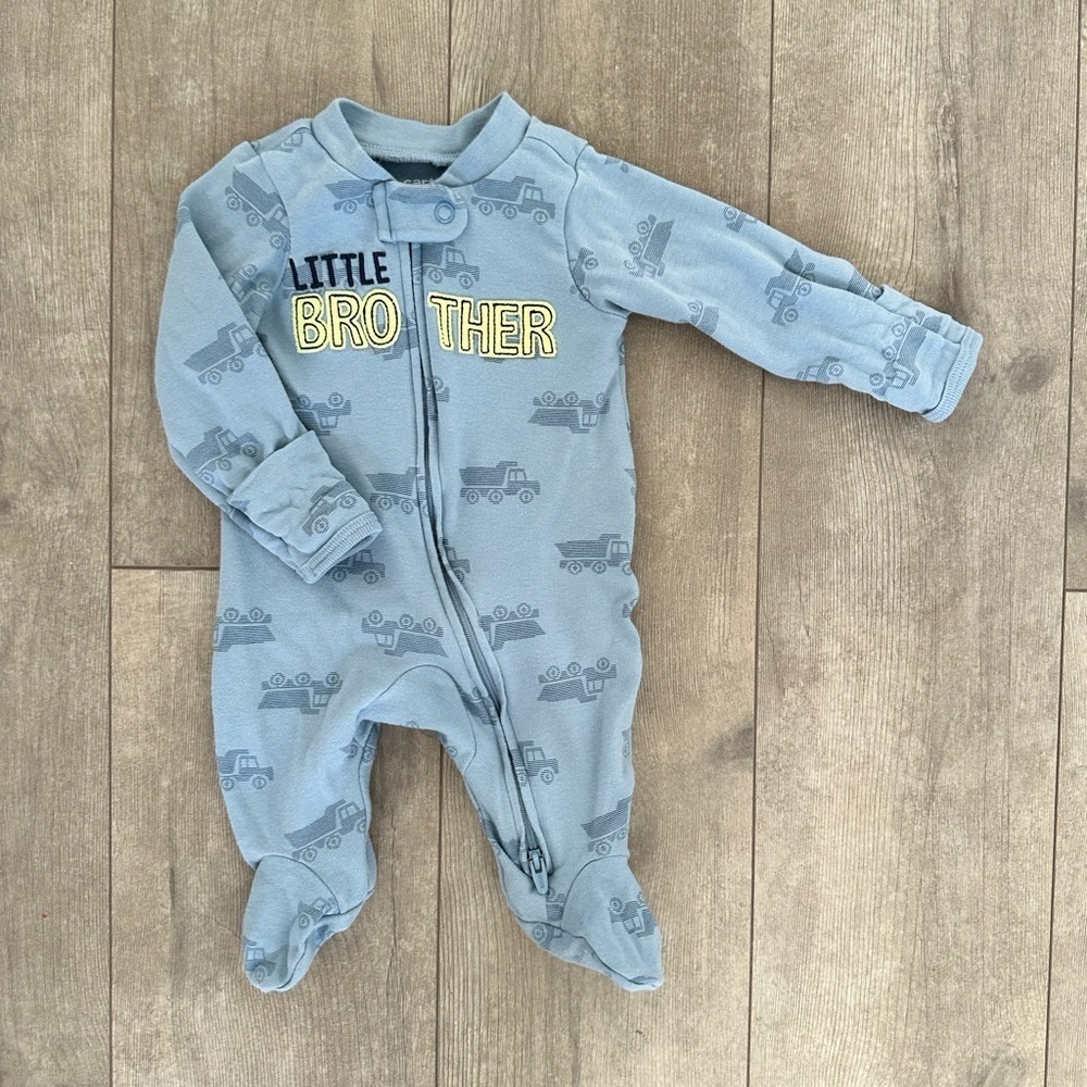 Carter’s little brother baby boy footies newborn sleep and play